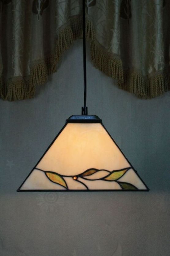 Tiffany 10 Inch Hanging Lamp - TADD10013 - handcrafted Tiffany stained glass lamp