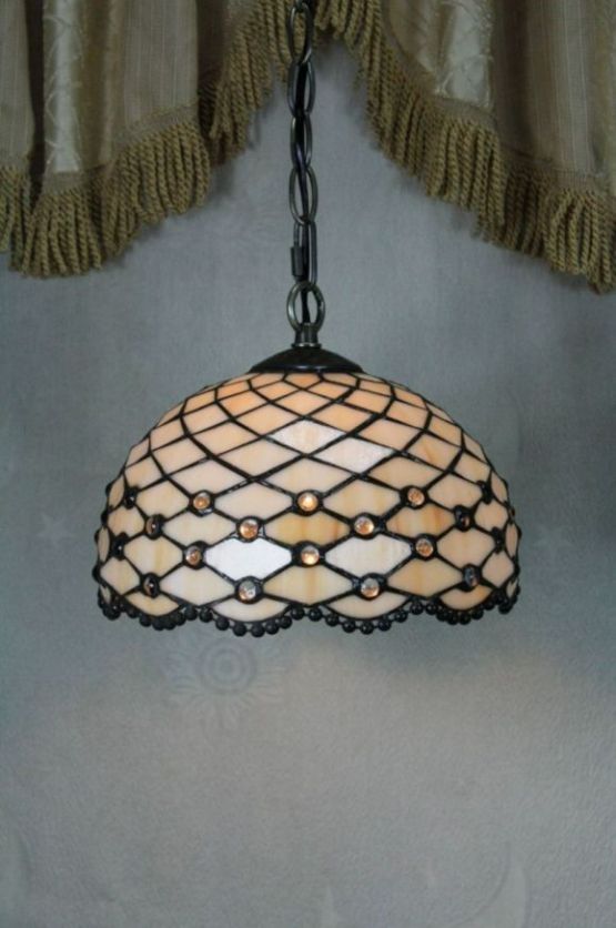 Tiffany 10 Inch Hanging Lamp - TADD10035 - Handcrafted Stained Glass Lamp