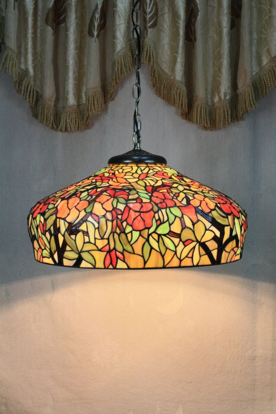 Tiffany 16 Inch Hanging Lamp 2 - TADD161012 - handcrafted Tiffany stained glass lamp