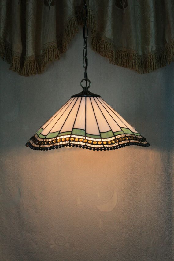 Tiffany 16 Inch Hanging Lamp 2 - TADD161023 - handcrafted Tiffany stained glass lamp