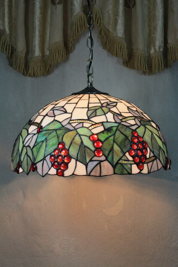 Tiffany 16 Inch Hanging Lamp 2 - TADD161039 - handcrafted Tiffany stained glass lamp