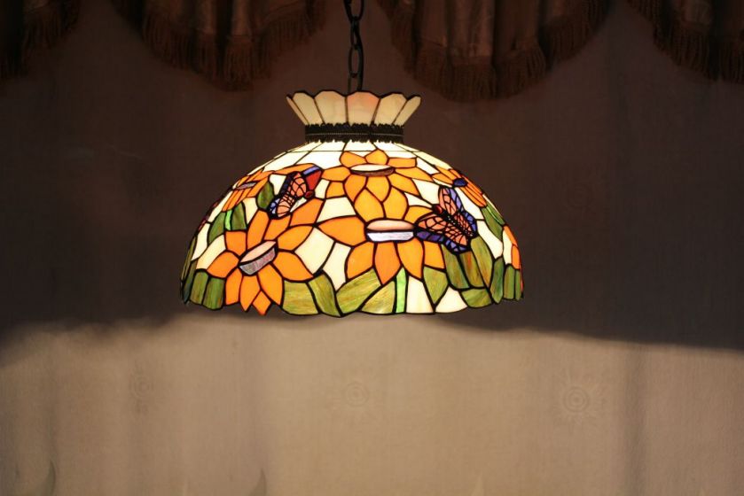 Tiffany 16 Inch Hanging Lamp 2 - TADD161047 - handcrafted Tiffany stained glass lamp