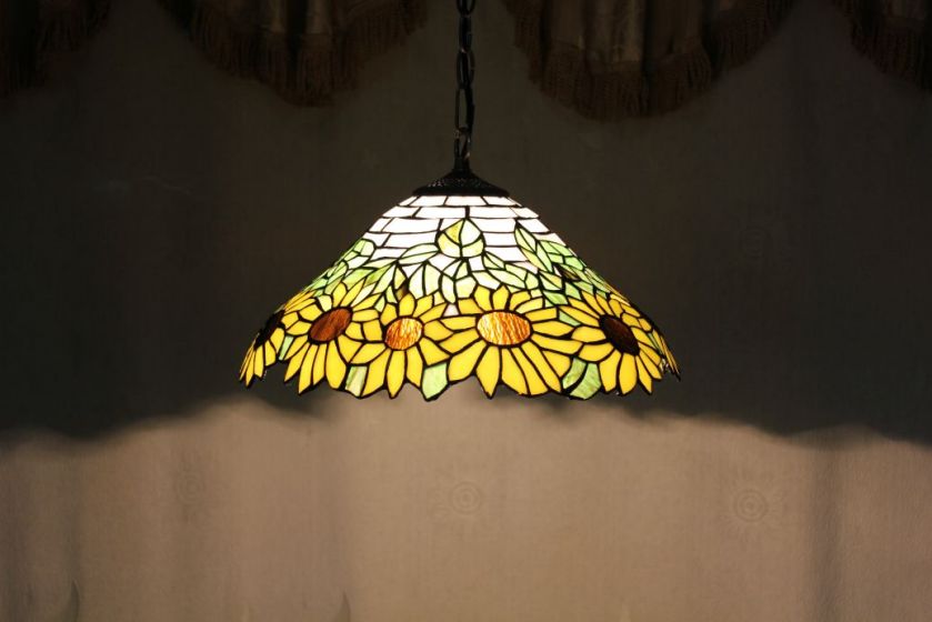 Tiffany 16 Inch Hanging Lamp 2 - TADD161048 - handcrafted Tiffany stained glass lamp