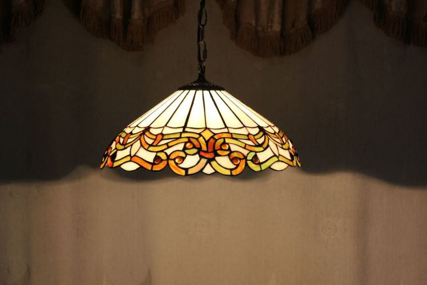 Tiffany 16 Inch Hanging Lamp 2 - TADD161054 - handcrafted Tiffany stained glass lamp