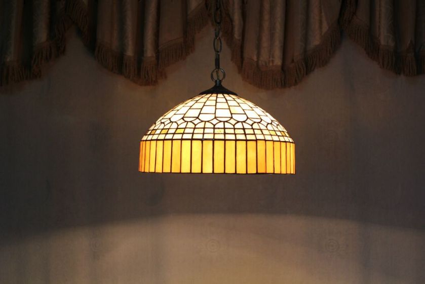 Tiffany 16 Inch Hanging Lamp 2 - TADD161056 - handcrafted Tiffany stained glass lamp