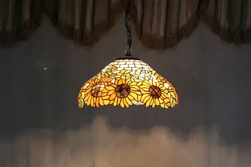 Tiffany 16 Inch Hanging Lamp 2 - TADD161057 - handcrafted Tiffany stained glass lamp