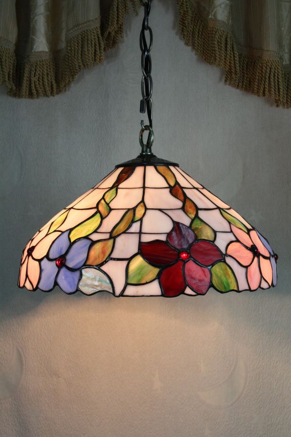 Tiffany 16 Inch Hanging Lamp 2 - TADD16109 - handcrafted Tiffany stained glass lamp