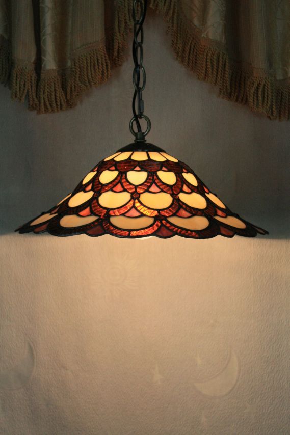 Tiffany 16 Inch Hanging Lamp 2 - TADD161095 - handcrafted Tiffany stained glass lamp