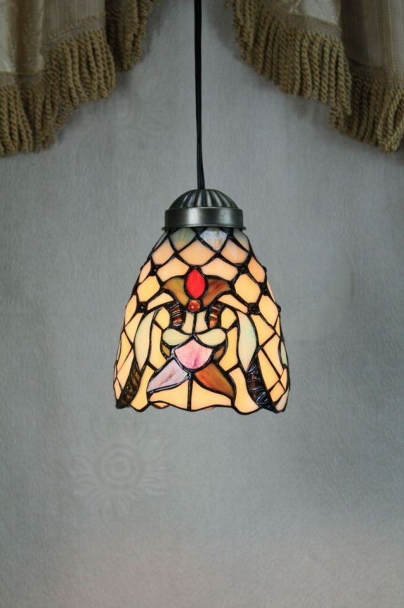 Tiffany 5 Inch Hanging Lamp - TADD05004 - handcrafted Tiffany stained glass lamp
