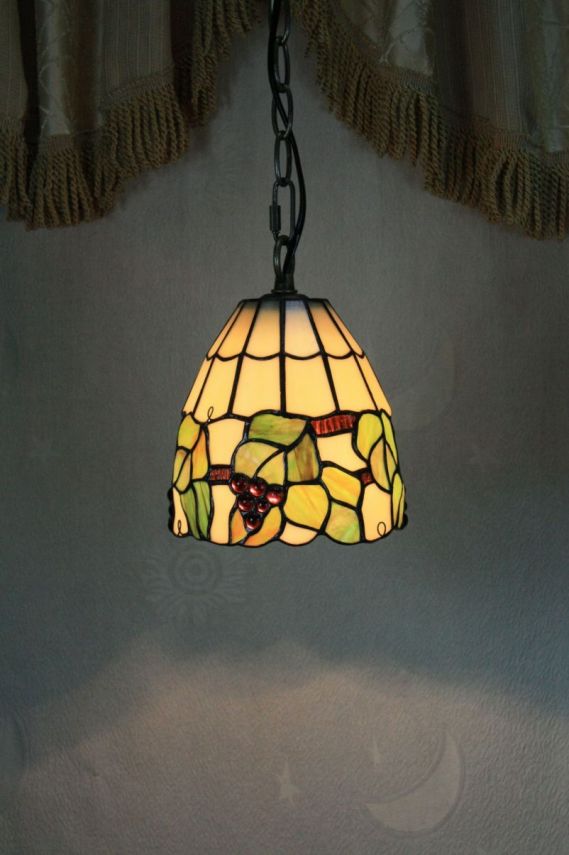 Tiffany 5 Inch Hanging Lamp - TADD05005 - handcrafted Tiffany stained glass lamp