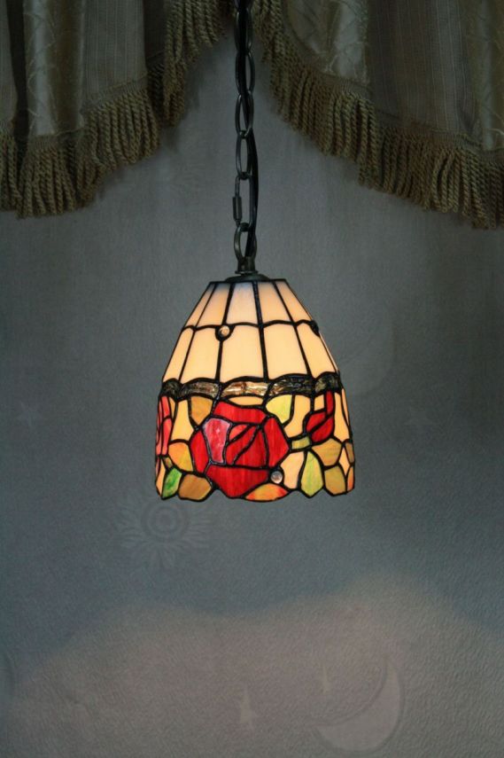 Tiffany 5 Inch Hanging Lamp - TADD05006 - handcrafted Tiffany stained glass lamp