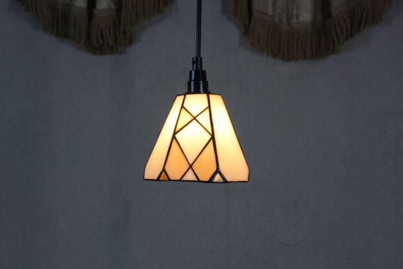 Tiffany 6 Inch Hanging Lamp - TADD060019 - handcrafted Tiffany stained glass lamp
