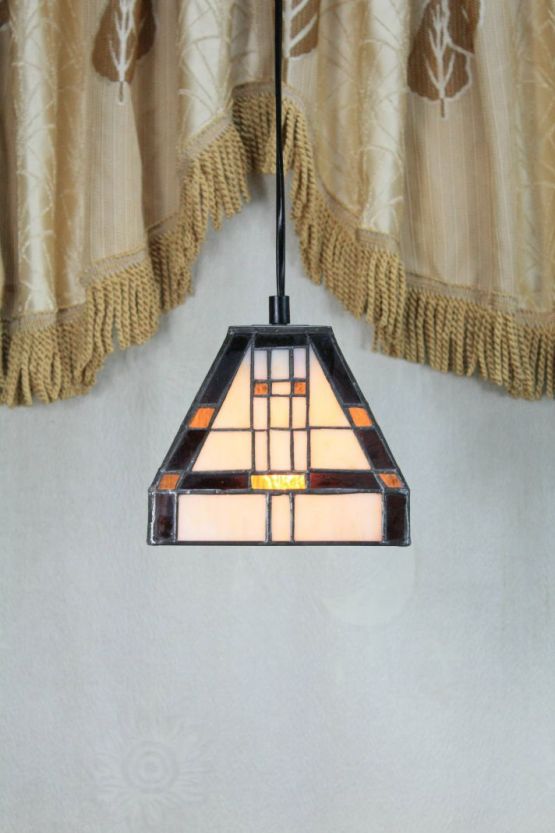Tiffany 6 Inch Hanging Lamp - TADD06005 - handcrafted Tiffany stained glass lamp