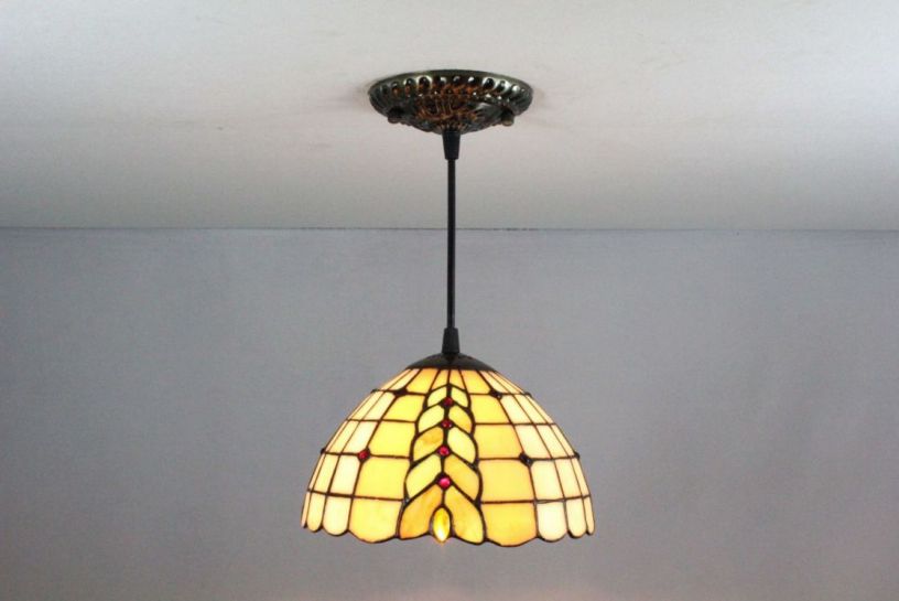Tiffany 8 Inch Hanging Lamp 1 - TADD08058 - handcrafted Tiffany stained glass lamp