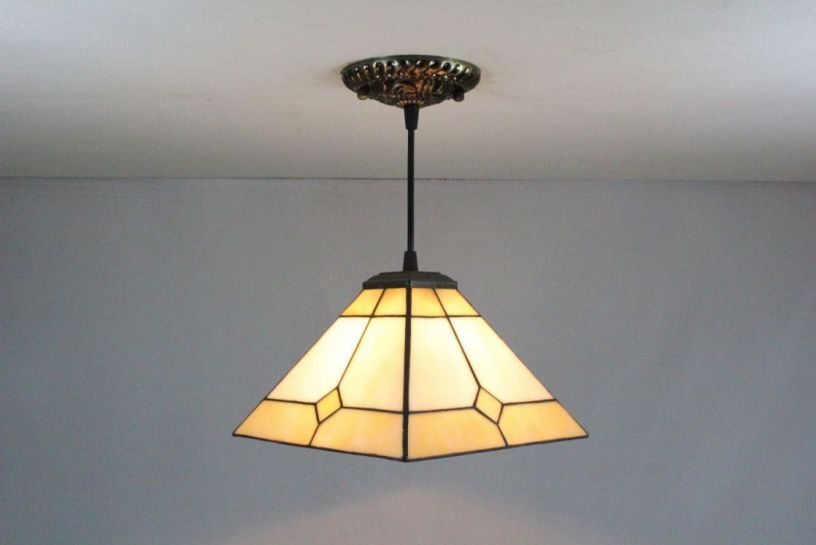 Tiffany 8 Inch Hanging Lamp 1 - TADD08067 - handcrafted Tiffany stained glass lamp