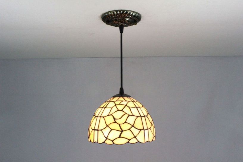 Tiffany 8 Inch Hanging Lamp 2 - TADD080113 - handcrafted Tiffany stained glass lamp