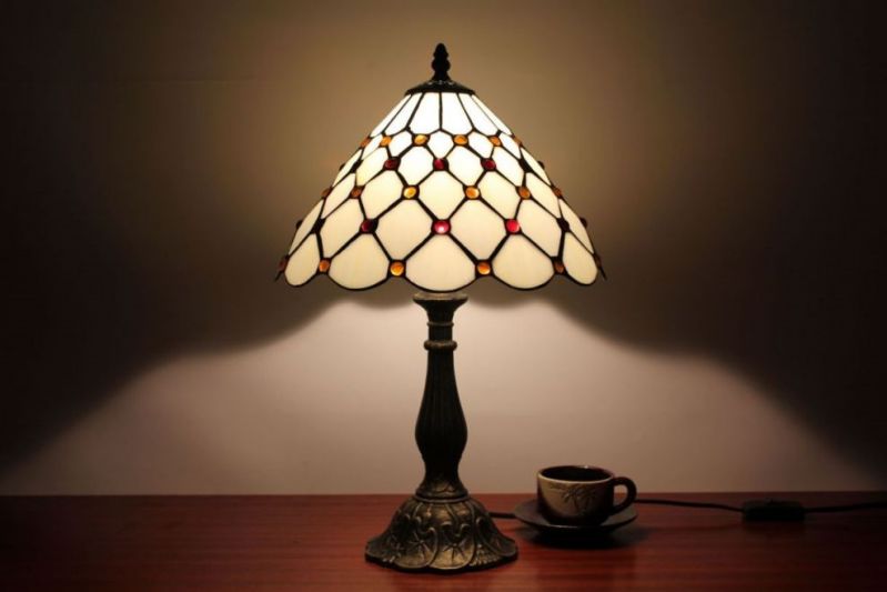 Tiffany 10 Inch Table Lamp - DETAIL_27388928_283832_3319887 - handcrafted Tiffany stained glass lamp