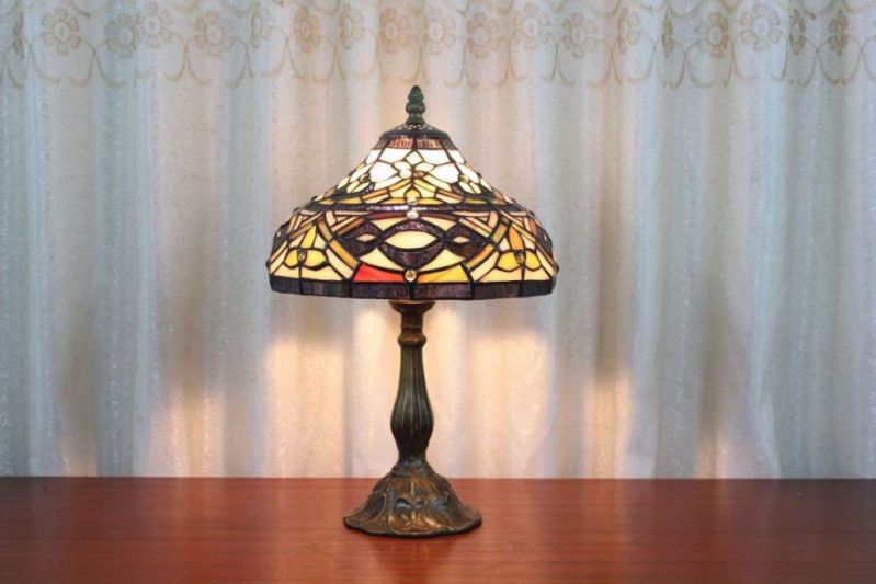 Tiffany 10 Inch Table Lamp - DETAIL_27388928_283832_3319873 - handcrafted Tiffany stained glass lamp