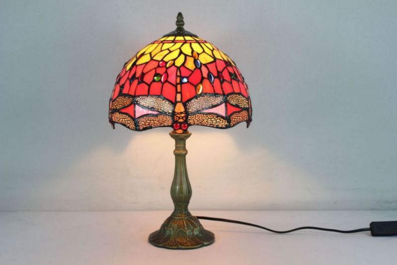 Tiffany 10 Inch Table Lamp - DETAIL_27388928_283832_3319880 - handcrafted Tiffany stained glass lamp