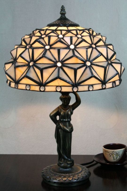 Tiffany 12 Inch Table Lamp 2 - DETAIL_27388928_283834_3320011 - handcrafted Tiffany stained glass lamp