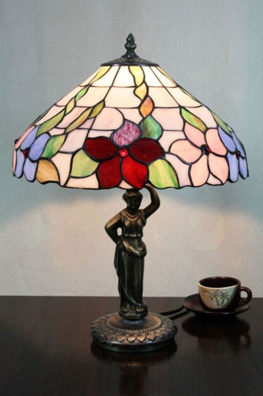 Tiffany 12 Inch Table Lamp 2 - DETAIL_27388928_283834_3320017 - handcrafted Tiffany stained glass lamp