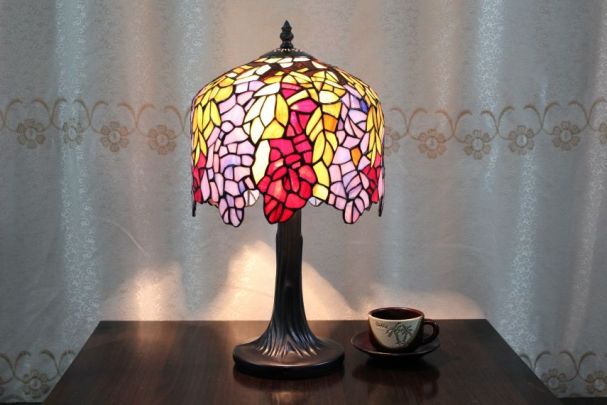 Tiffany 12 Inch Table Lamp 2 - DETAIL_27388928_283834_3320025 - handcrafted Tiffany stained glass lamp