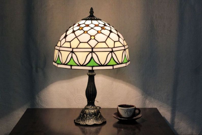 Tiffany 12 Inch Table Lamp 2 - TATD120131 - handcrafted Tiffany stained glass lamp