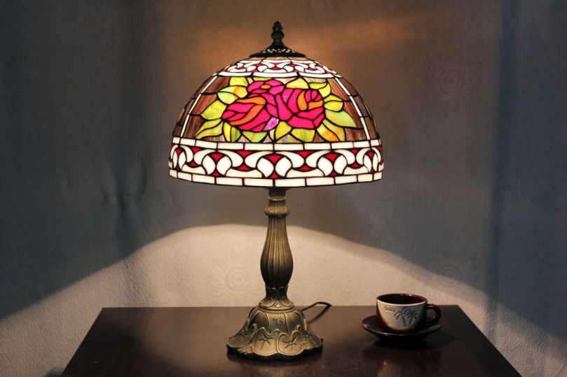Tiffany 12 Inch Table Lamp 2 - TATD120140 - handcrafted Tiffany stained glass lamp