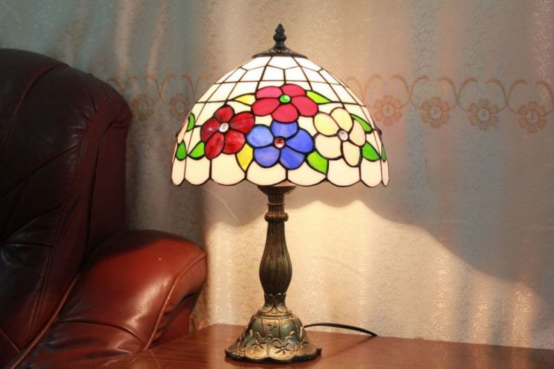 Tiffany 12 Inch Table Lamp 2 - TATD120142 - handcrafted Tiffany stained glass lamp