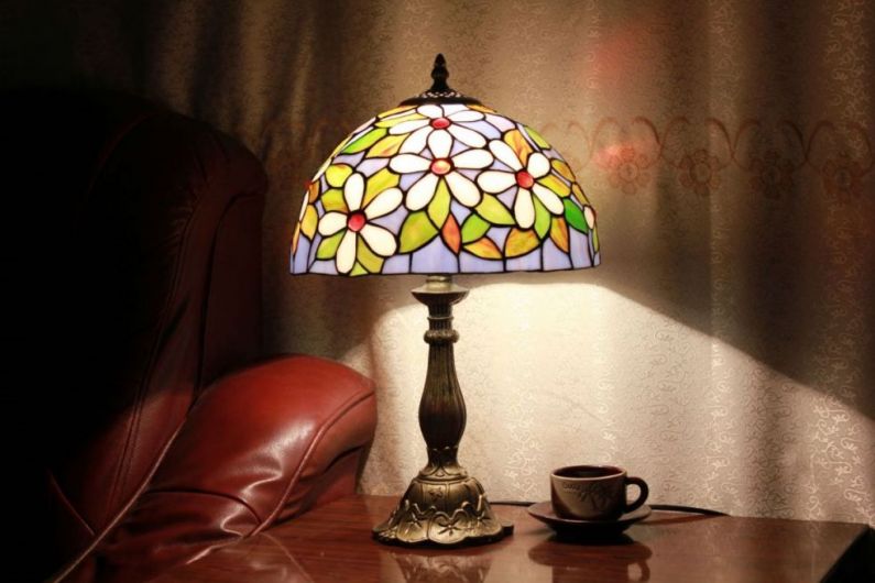 Tiffany 12 Inch Table Lamp 2 - TATD120143 - handcrafted Tiffany stained glass lamp