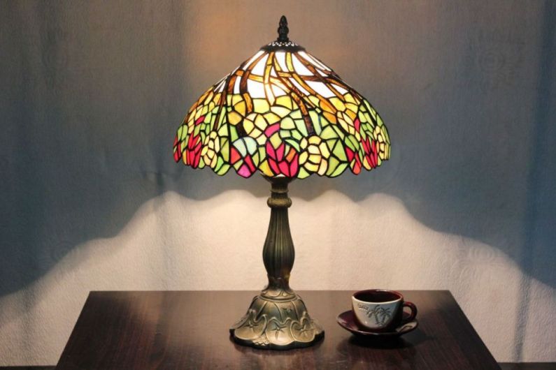 Tiffany 12 Inch Table Lamp 2 - TATD120144 - handcrafted Tiffany stained glass lamp