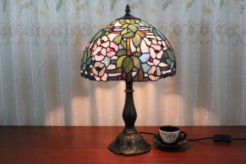 Tiffany 12 Inch Table Lamp 2 - TATD120145 - handcrafted Tiffany stained glass lamp