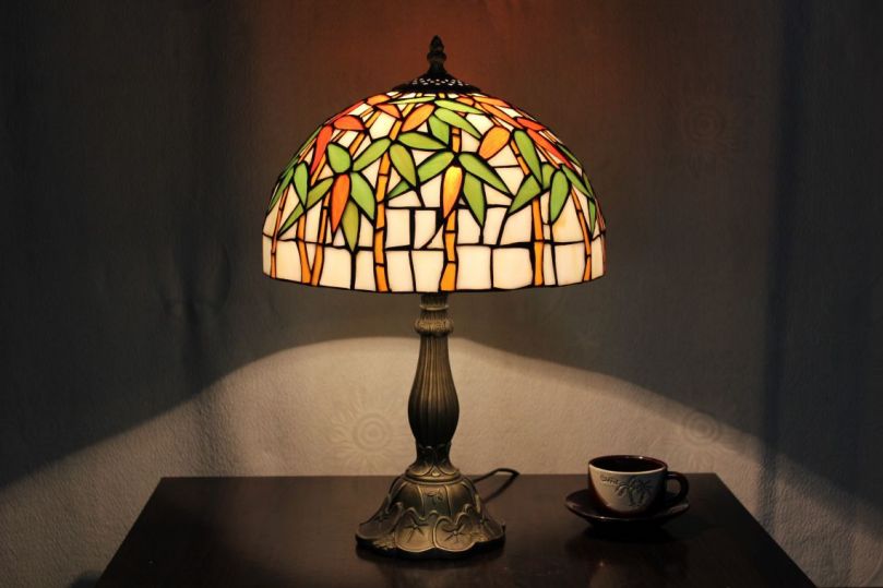 Tiffany 12 Inch Table Lamp 2 - TATD120149 - handcrafted Tiffany stained glass lamp