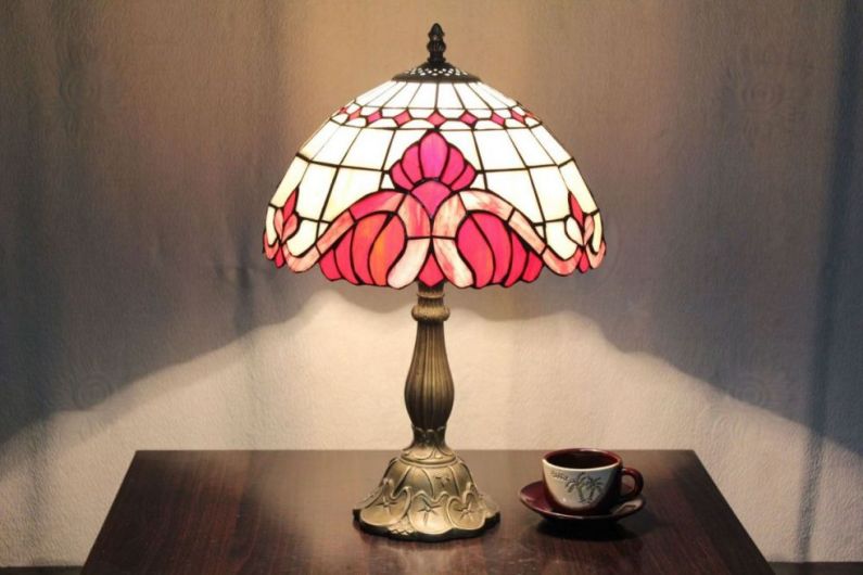 Tiffany 12 Inch Table Lamp 2 - TATD120153 - handcrafted Tiffany stained glass lamp