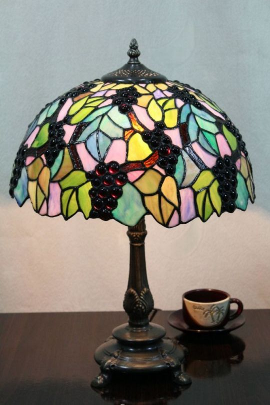 Tiffany 12 Inch Table Lamp 2 - TATD120157 - handcrafted Tiffany stained glass lamp