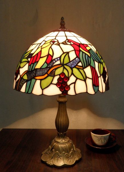 Tiffany 12 Inch Table Lamp 2 - TATD120158 - handcrafted Tiffany stained glass lamp