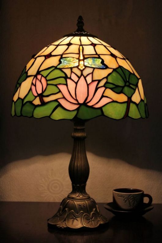 Tiffany 12 Inch Table Lamp 2 - TATD120159 - handcrafted Tiffany stained glass lamp