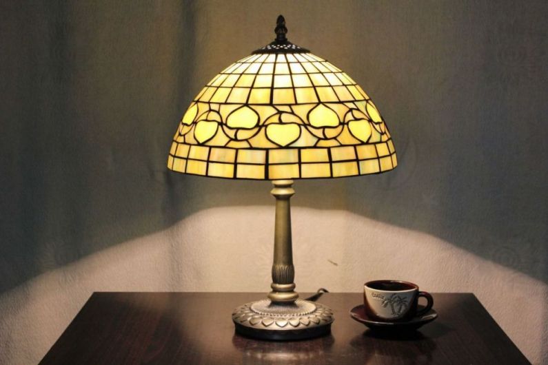 Tiffany 12 Inch Table Lamp 2 - TATD120161 - handcrafted Tiffany stained glass lamp