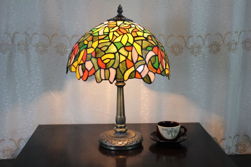 Tiffany 12 Inch Table Lamp 2 - TATD120166 - handcrafted Tiffany stained glass lamp