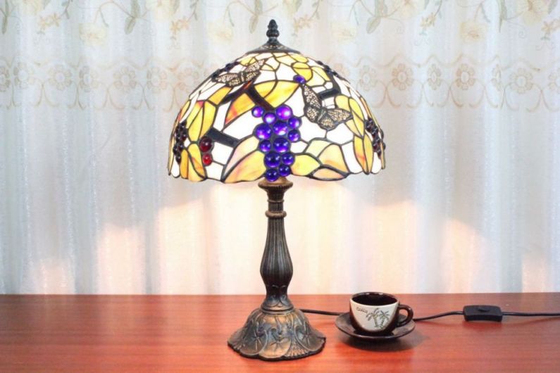 Tiffany 12 Inch Table Lamp 2 - TATD120167 - handcrafted Tiffany stained glass lamp