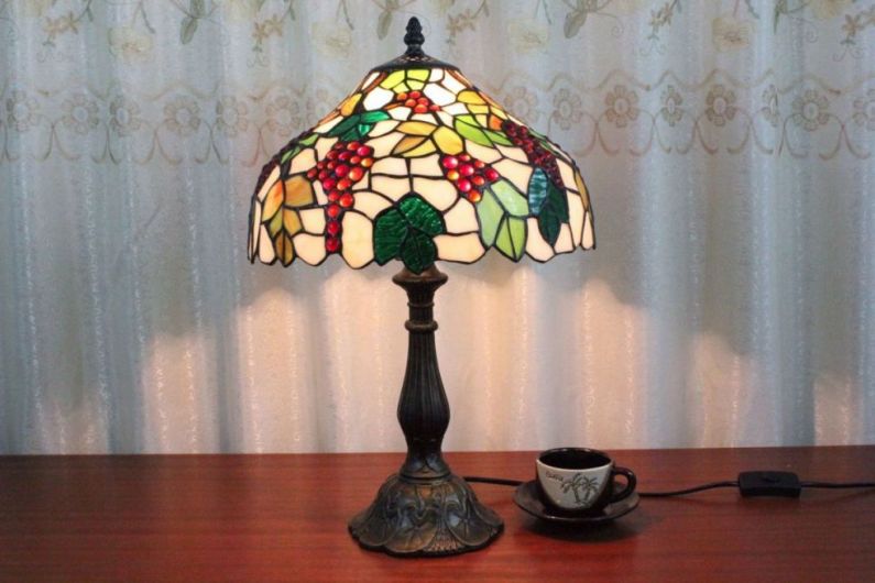 Tiffany 12 Inch Table Lamp 2 - TATD120172 - handcrafted Tiffany stained glass lamp