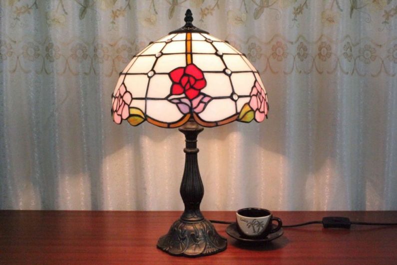 Tiffany 12 Inch Table Lamp 2 - TATD120173 - handcrafted Tiffany stained glass lamp
