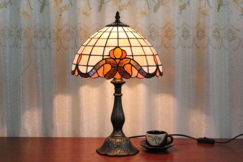 Tiffany 12 Inch Table Lamp 2 - TATD120175 - handcrafted Tiffany stained glass lamp