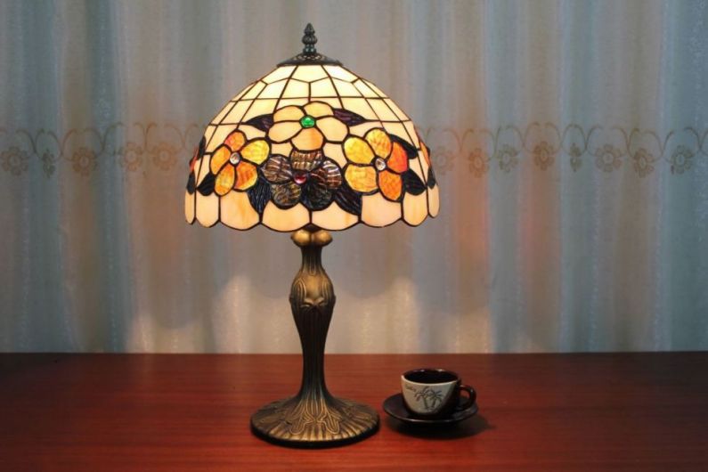 Tiffany 12 Inch Table Lamp 2 - TATD120176 - handcrafted Tiffany stained glass lamp