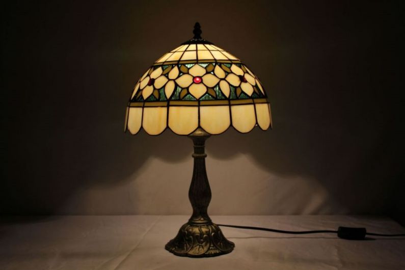 Tiffany 12 Inch Table Lamp 2 - TATD120177 - handcrafted Tiffany stained glass lamp