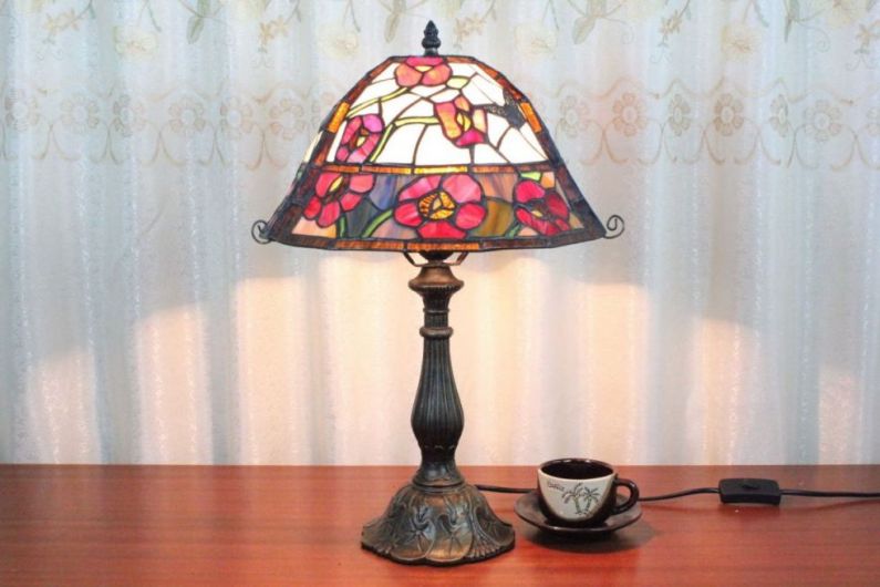 Tiffany 12 Inch Table Lamp 2 - TATD120182 - handcrafted Tiffany stained glass lamp