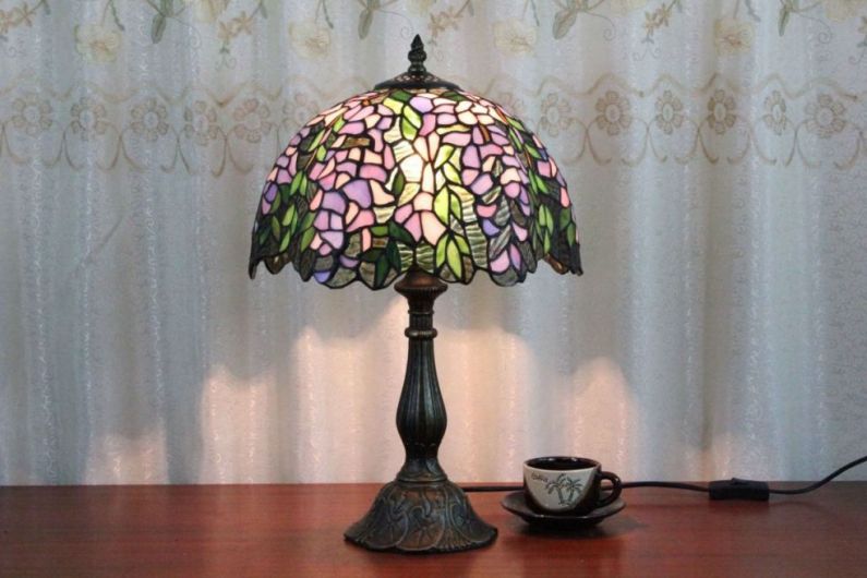 Tiffany 12 Inch Table Lamp 2 - TATD120197 - handcrafted Tiffany stained glass lamp