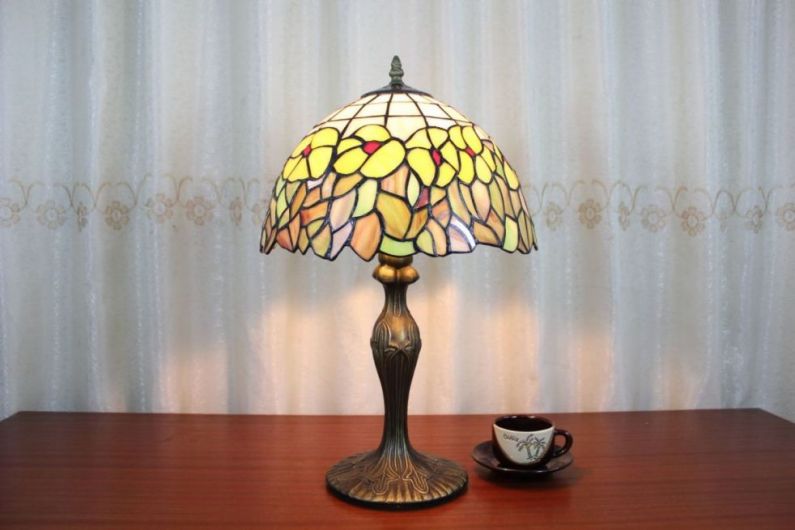 Tiffany 12 Inch Table Lamp 3 - TATD120210 - handcrafted Tiffany stained glass lamp