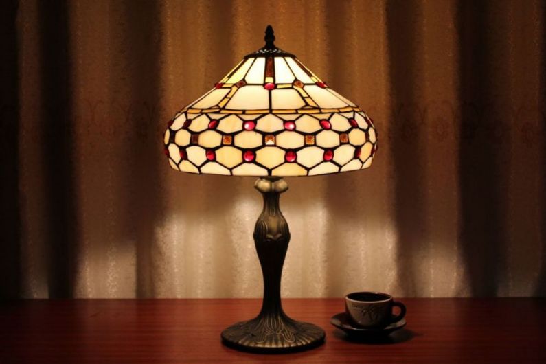 Tiffany 12 Inch Table Lamp 3 - TATD120211 - handcrafted Tiffany stained glass lamp