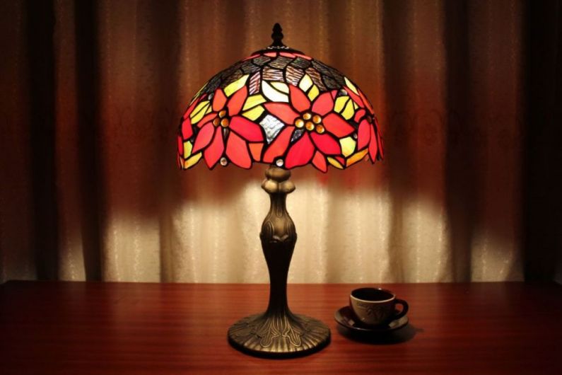 Tiffany 12 Inch Table Lamp 3 - TATD120212 - handcrafted Tiffany stained glass lamp